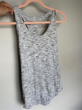 Lululemon Light Gray Space-Dye Racerback Tank Top